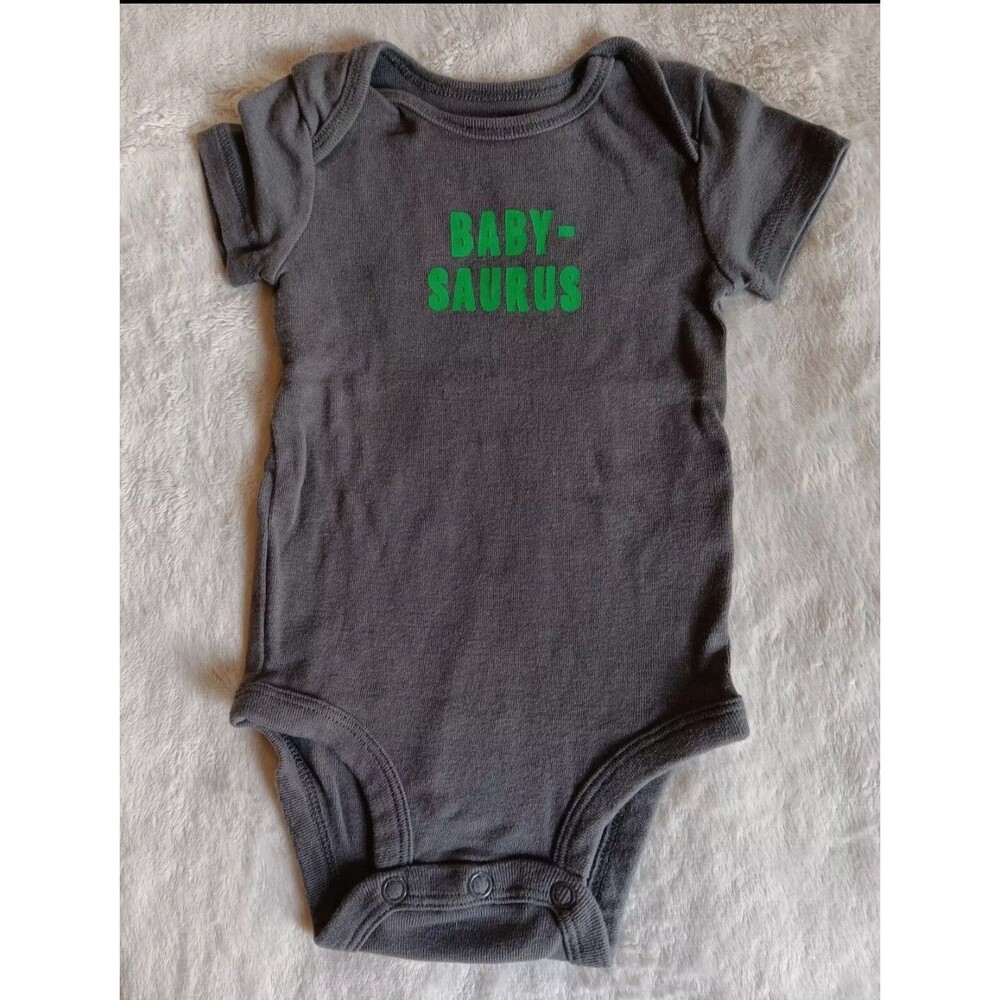 Shirt 3 months Boys Carters Gray Short sleeve Babysaurus Baby